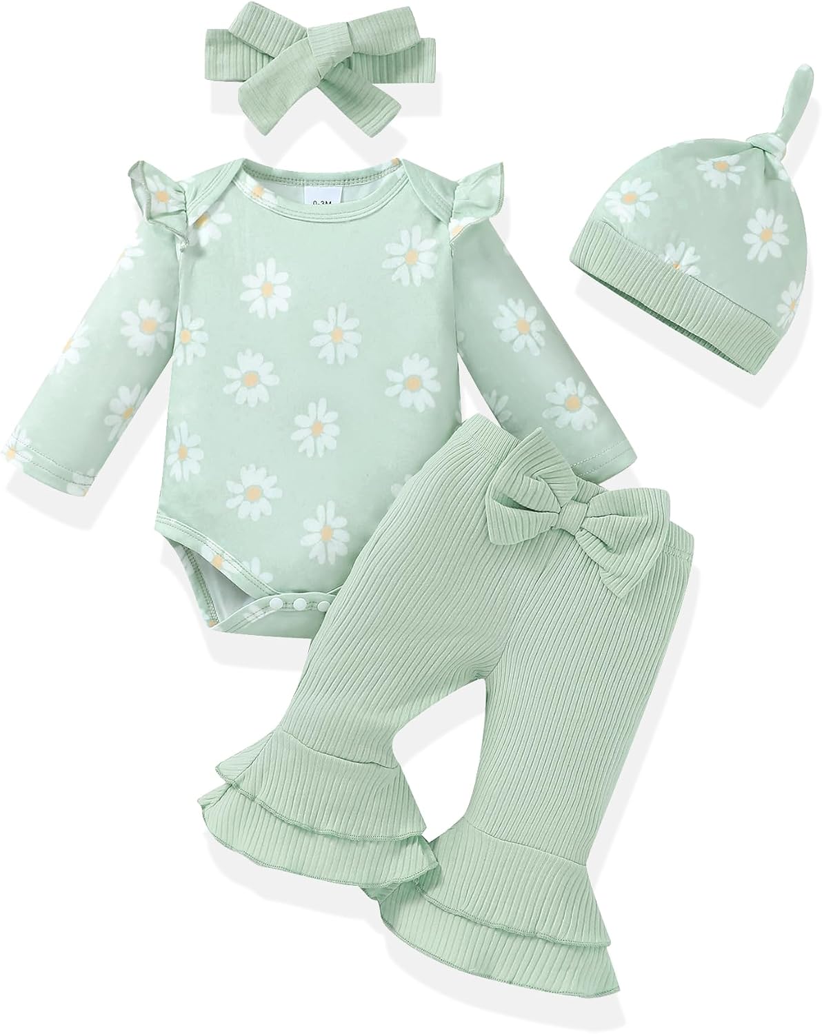 Renotemy Newborn Baby Girl Clothes Fall Winter Outfits Preemie-12Months