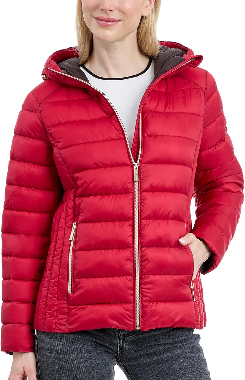 Michael Kors womens Packable Puffer Jacket, Lightweight Down Alternative - Image 4