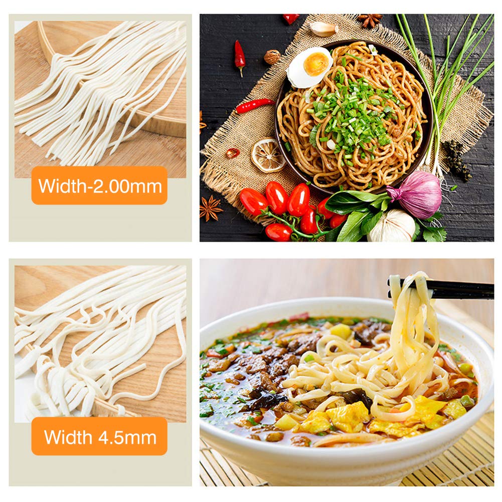 Máquina para hacer pasta, cortador de fideos de acero inoxidable, máquina de pasta manual 3 en 1, máquina de fideos con rodillo de pasta para espaguetis lasaña tallar