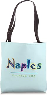 Naples Florida Typographic Design Tote Bag