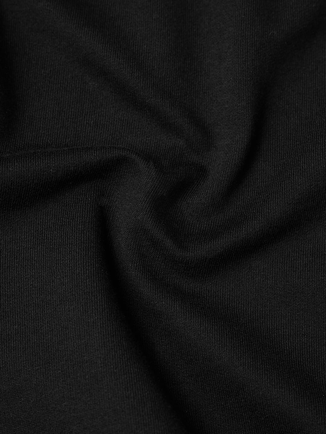 The Souled Store Pantalones de jogging acampanados: tinta negra para mujeres y niñas sin cordones de algodón liso