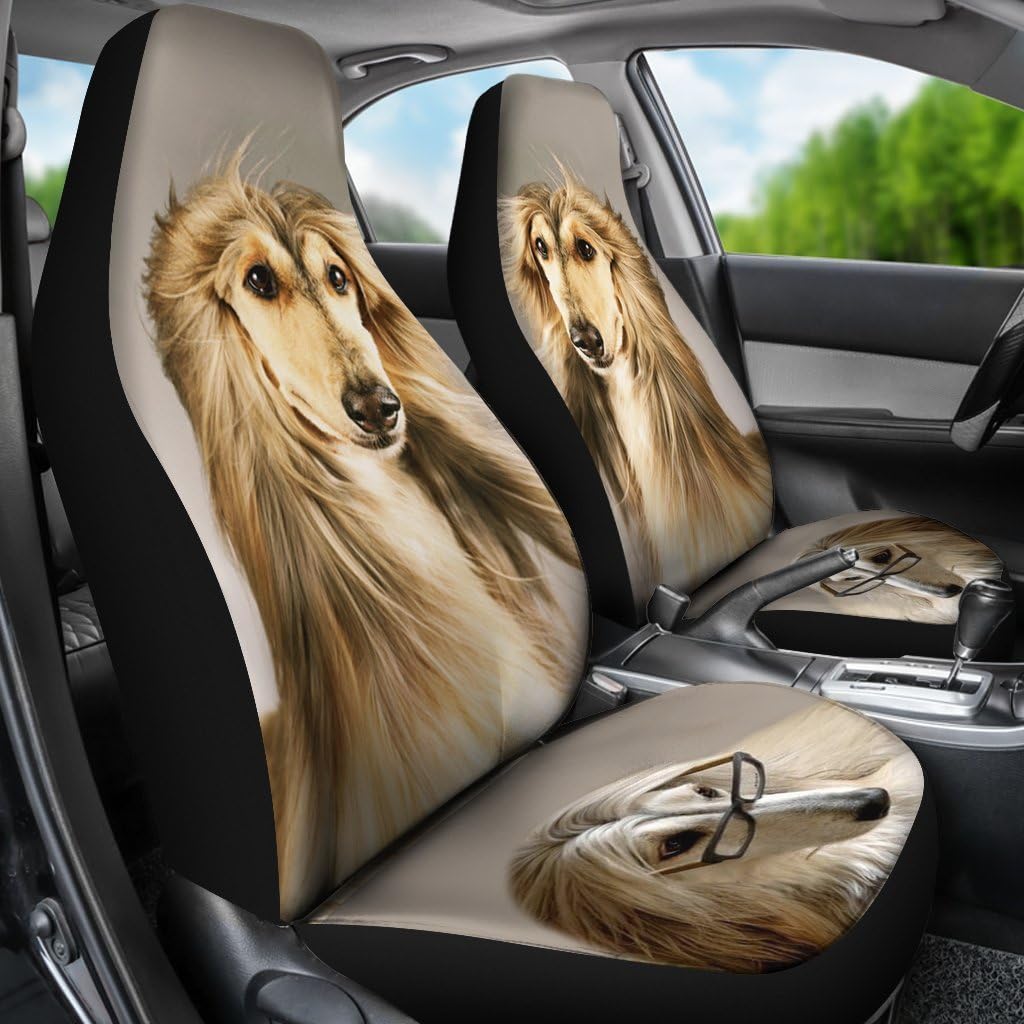 Afghan Hound Dog Print Car Seat Covers
