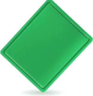 Berossi Tabla de cortar con canaleta de zumo, tabla de cortar, tabla de cortar para cocina, filete, tabla para cortar, plástico, resistente, multicolor, utilizable por ambos lados, color verde