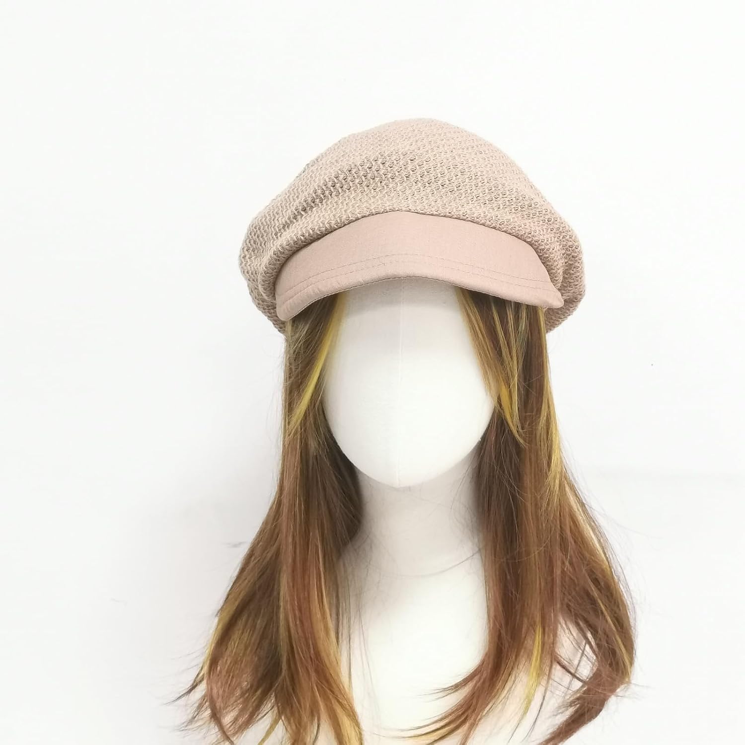 Summer French Beret Hat for Women Breathable Crochet Beret Elastic Newsboy Cap