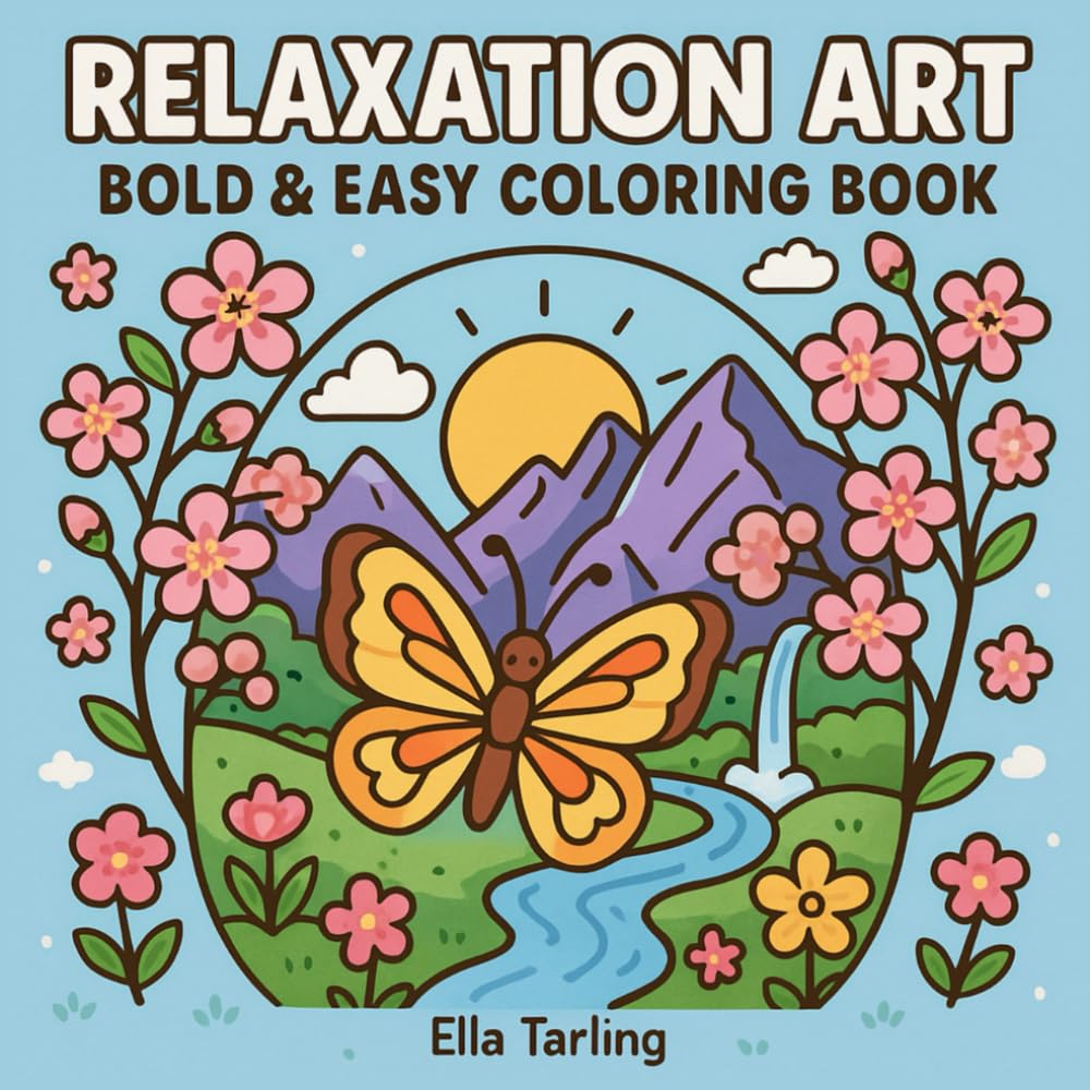 Relaxation Art: Bold and Easy Coloring Book for Teens and Adults: Minimalist Designs for Stress Relief and Mindfulness (Minimalist Art Series – Bold & Easy Coloring for Calm & Joy)
