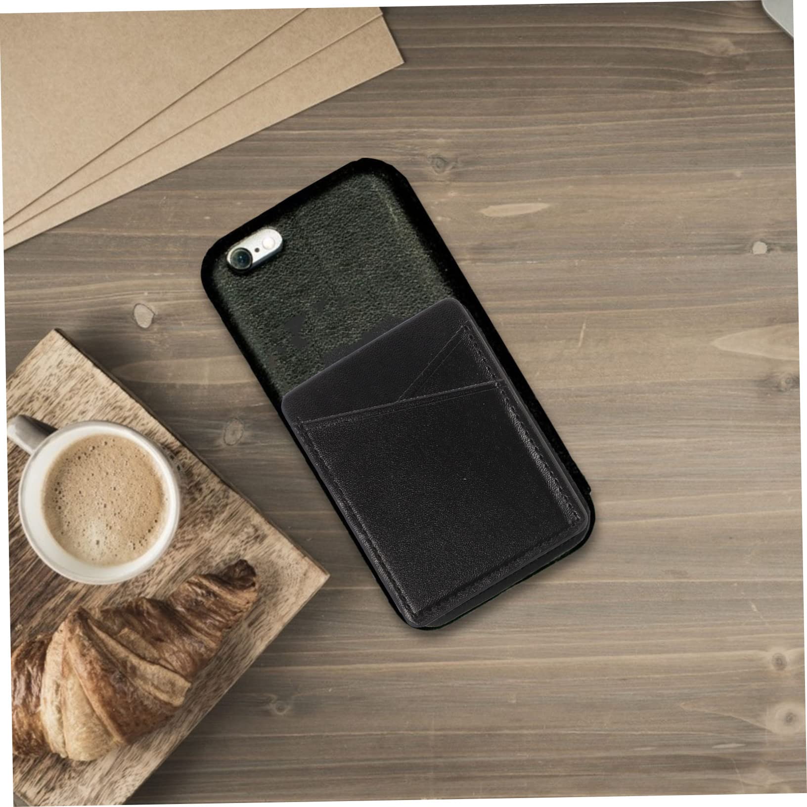 Gadpiparty 10pezzi Porta Carte Pu Per Cellulare Con Tasca Per Monete Wallet Adesivo Per Smartphone Design Antiscivolo e Sicuro Compatibile Con Tutti Cellulari