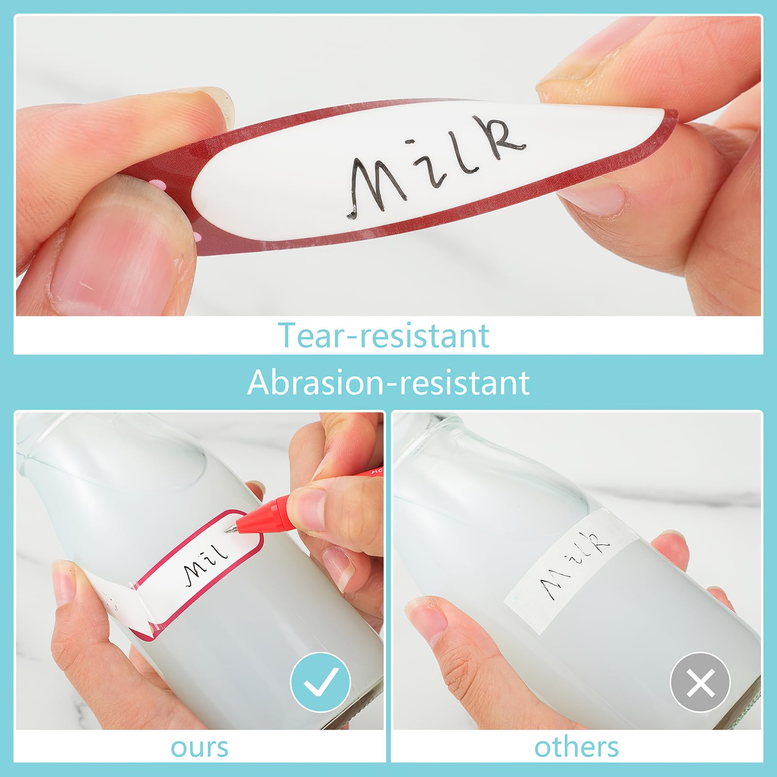 480 Baby Bottle Labels, Waterproof Self-Laminating Name Labels view 5