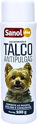 Sanol Dog Talco Para Pêlos De Cães Antipulgas 100 G Branco