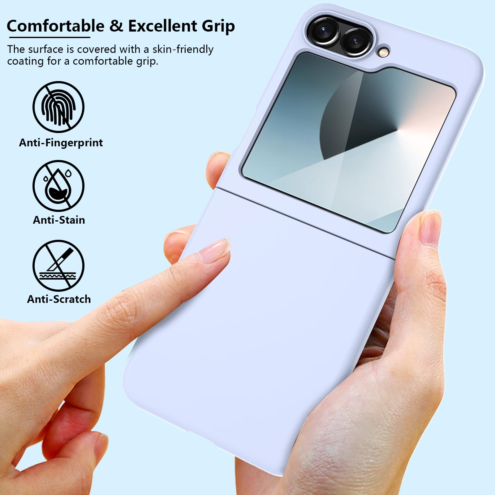 ZX Zenixy for Samsung Galaxy Z Flip 6 Case, Slim Thin Shockproof