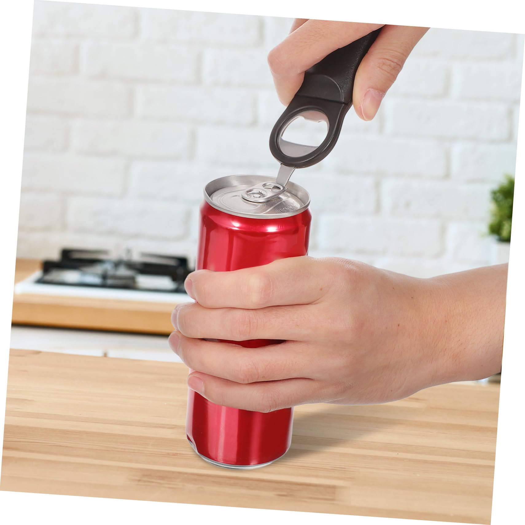 OUNONA 4 Piezas Abrelatas Negro Abridor De Tapa Abridor De Botellas Abridor De Agarre Para Tarros Bebida Abrel De Jarra Abrebotellas Abierto Manual Apertura Acero Inoxidable 201 Black