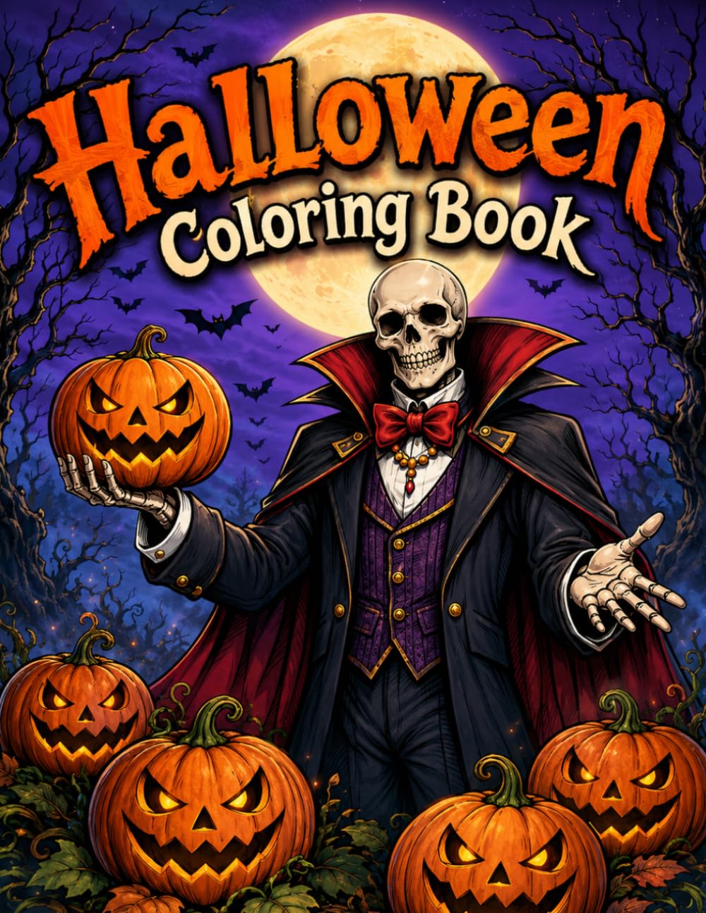 Halloween Coloring Book: Ghosts, Pumpkins, Witches, Haunted Houses, and Spooky Designs for Relaxation and Creative Fun