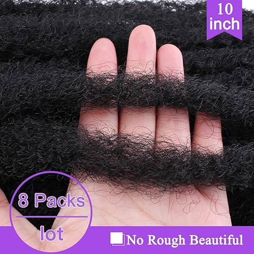 Miniatura 4 de ZRQ Cabello trenzado Marley de 10 pulgadas para rastas sintéticas, cabello sintético rizado Marley Twist, extensiones de cabello afro Twist Marley