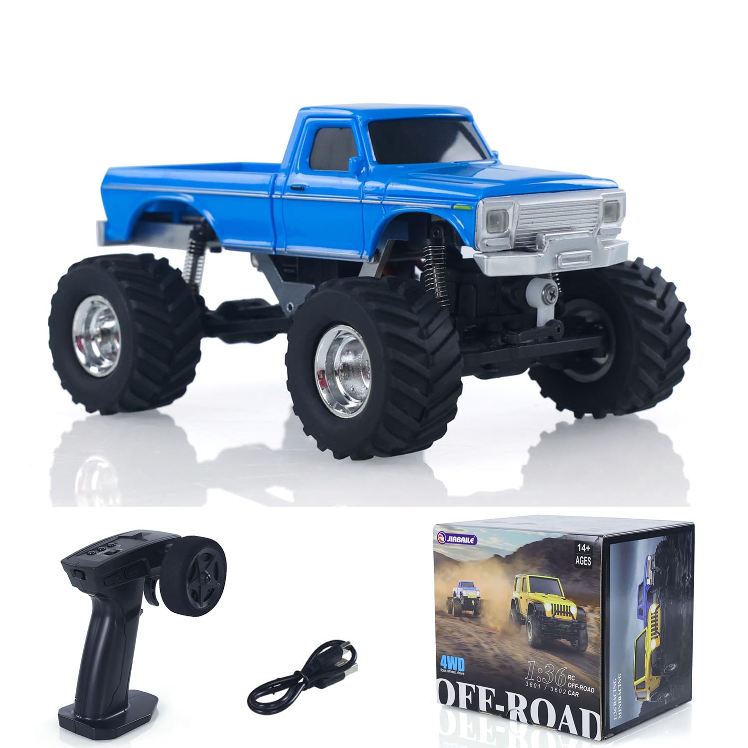 1/36 RC Crawler 3602 4WD Mini, ferngesteuertes Offroad-Fahrzeug mit Licht | RTR Fertigmodell; 2,4 GHz Funksteuerung; Maßstab 1:36; inkl. Batterie; geeignetes Kindergeschenk
