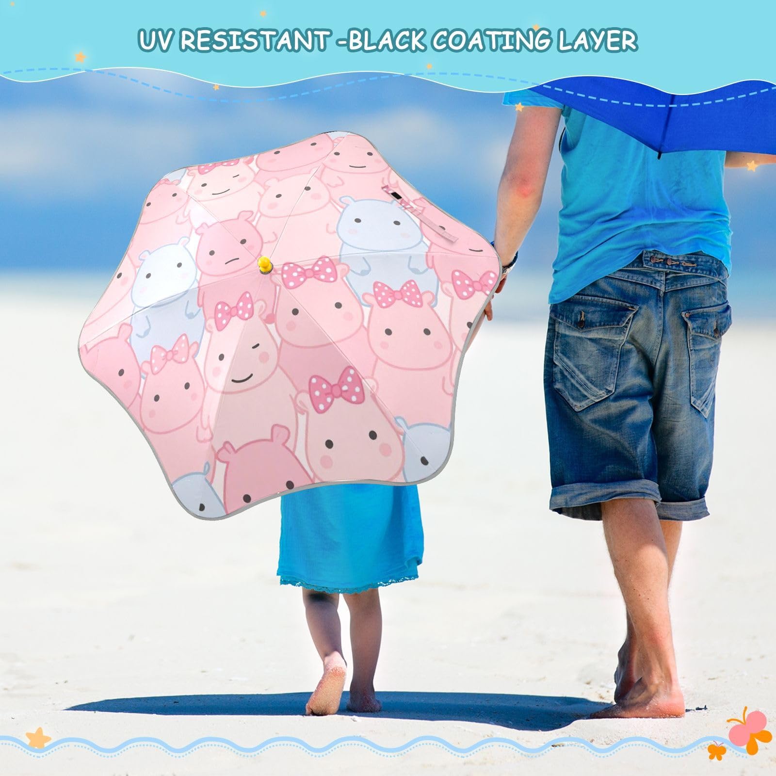 GuoChe Parapluie 6 baleines en aluminium et fibre de verre