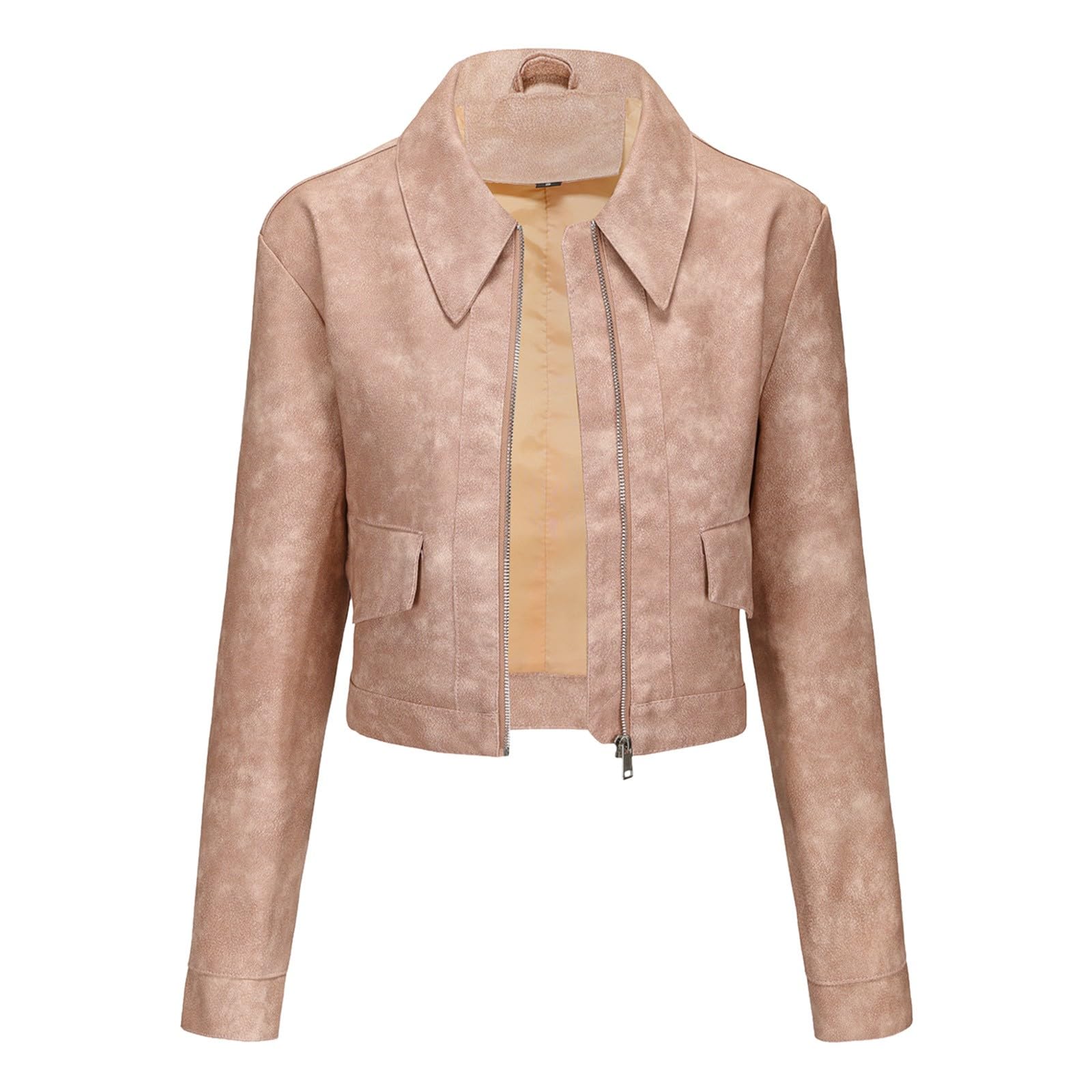 Générique Cappotti Donna 2027 Pelle Autunno Transizione Giacca Impermeabile Antivento Leggero con Cappuccio (White, L)