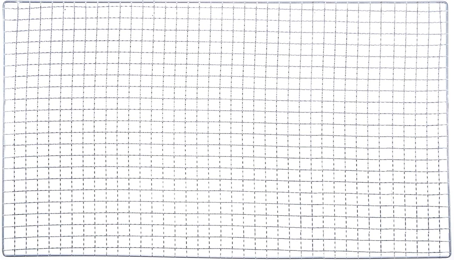 HARFINGTON 2pcs Square BBQ Grill Net 30x60cm Galvanized Iron Barbecue Mesh Mat for Baking Smoking Charcoal Grilling Roasting