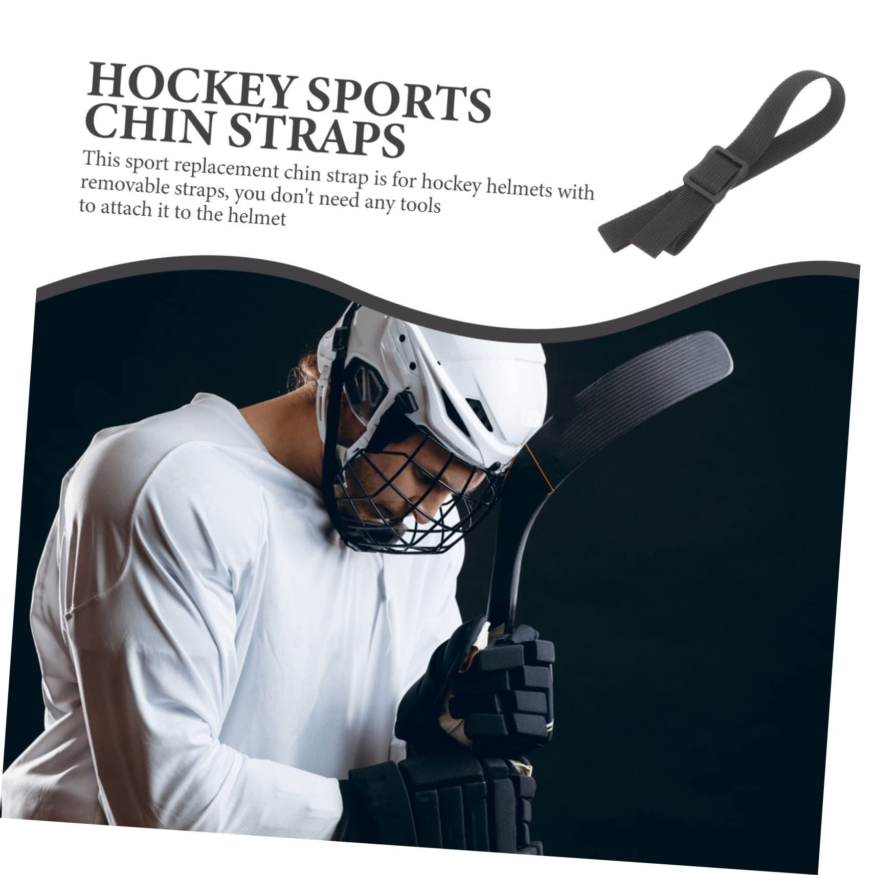 4 Juegos Correa de Barbilla para Casco de Hockey Reemplazo para Casco de Hockey y Accesorio Resistente y Práctico