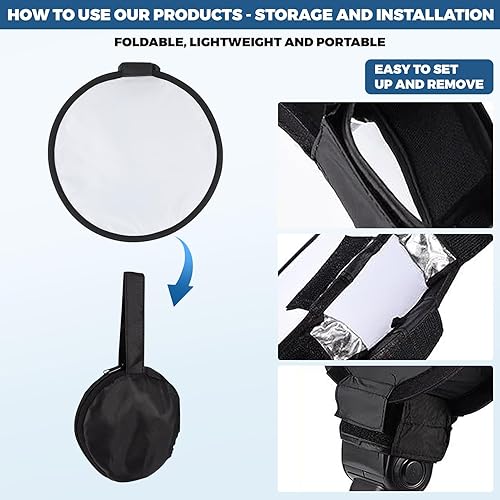 Miniatura 2 de Pilipane Speedlite - Caja de luz redonda de 15.75 pulgadas/15.7 in, difusor de flash portátil de estudio, softbox con bolsa de transporte para