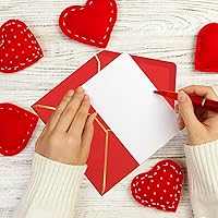 Vista 7 de Paquete de 50 sobres de 5 x 7 pulgadas para invitaciones con borde dorado, sobres autoadhesivos A7 con solapa en V para tarjetas de felicitación