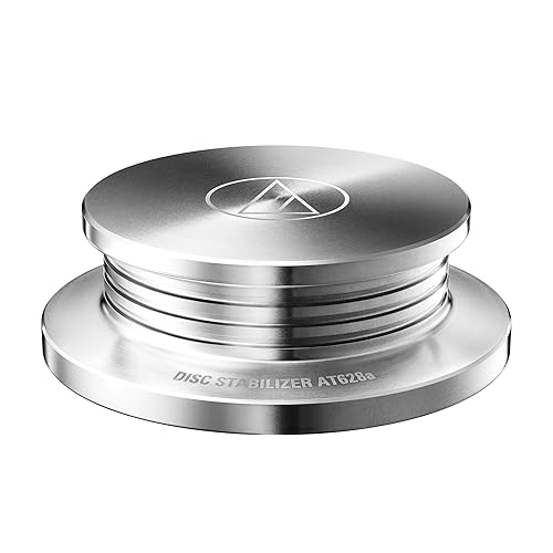 Audio-Technica AT628a Premium Stainless-Steel Vinyl Record Stabilizer Weight for Reduced Resonance, 450 g