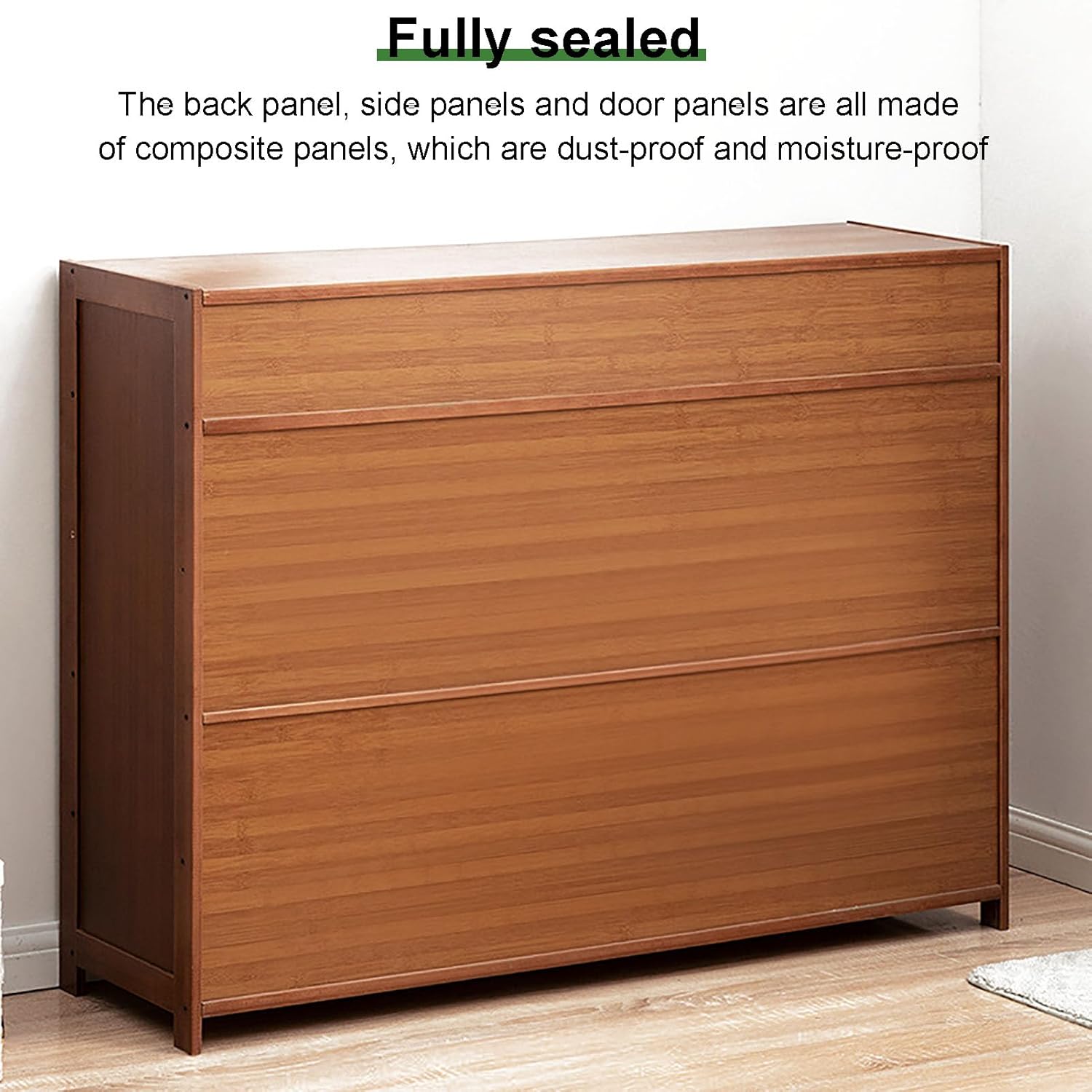 Shoe Storage Cabinet Cabinets Hallway Slim Cupboard Cupboards Hallways Slimline，Bamboo Shoe Cabinet Organizer - 4-Tier Freestanding Storage for Entryway or Hallway, Holds 12-16 Pairs, Stylis