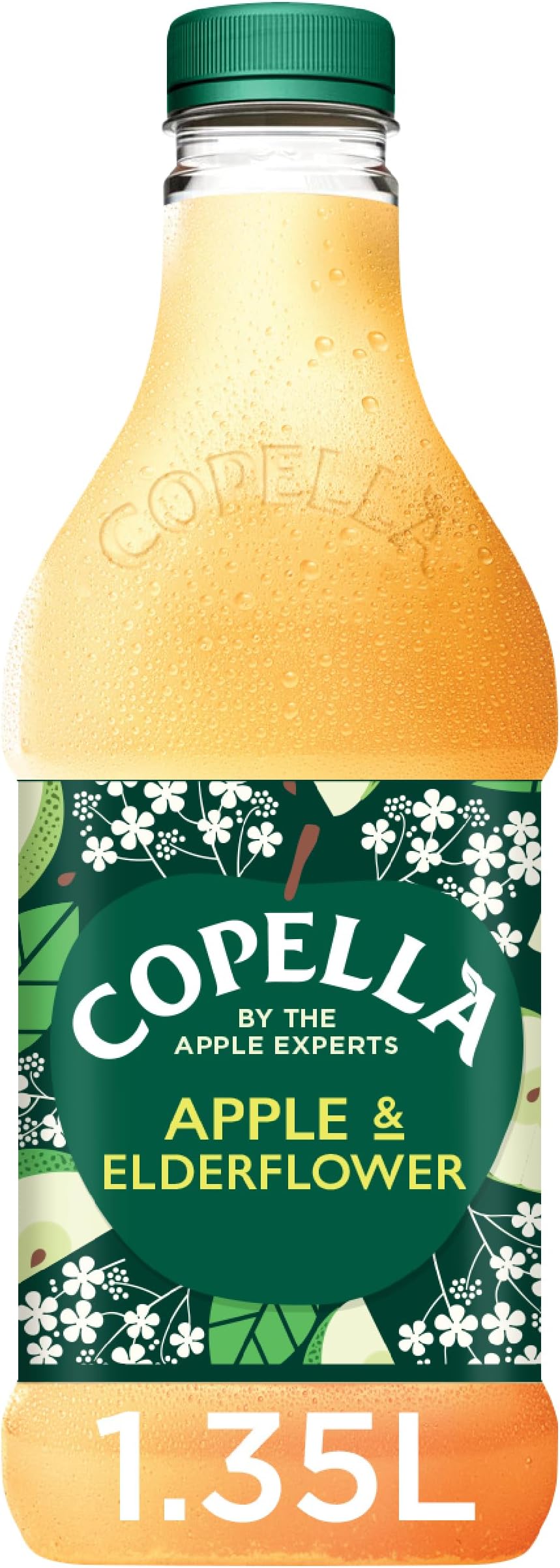 Copella - Apple and Elderflower - Award Winning Fruit Juice from Handpicked Seasonal Apples - Contains Vitamin C - Breakfast Drinks, Juice Bottles, Kids Drinks - 1.35L