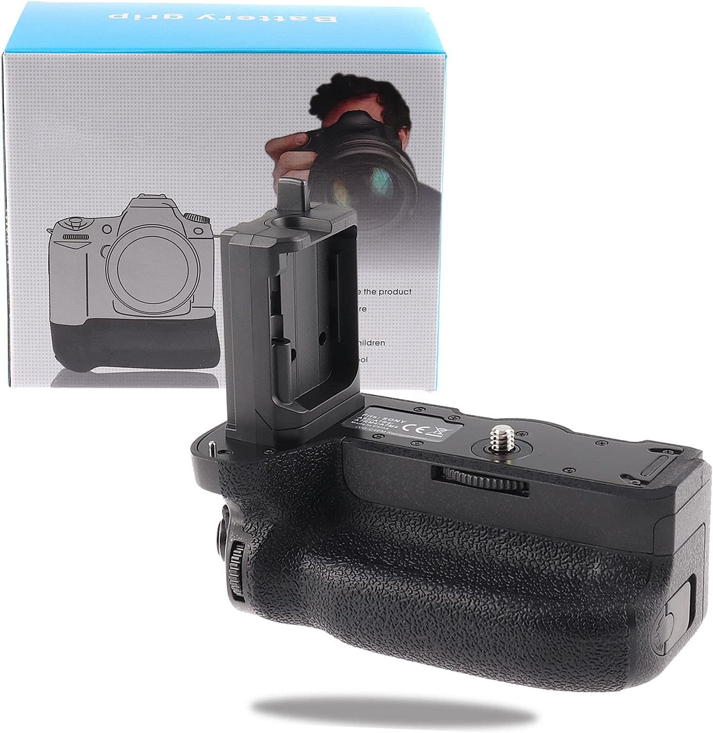 Hersmay Vertical Power Battery Grip for Sony A7V A7M5 A7IV A9II A7RIV A7M4 A7RM4 A7R4 A7R5 A7RV DSLR Camera, Replace for Sony VG-C4EM Battery Holder for 2X NP-FZ100 Battery