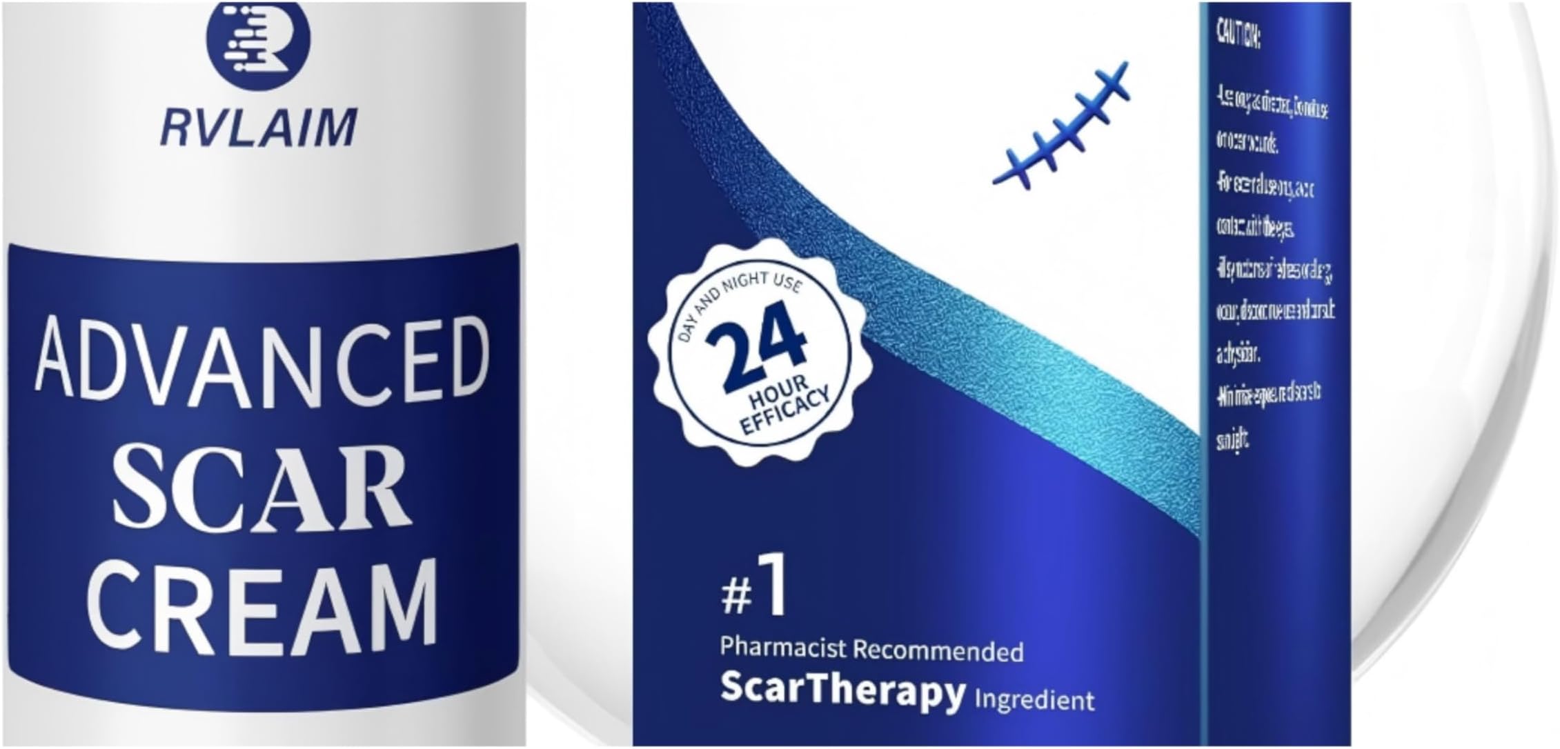 Rvlaim Scar Cream Gel, Advanced Silicone Scar Gel, Professional Scar Removal Cream for Surgical Scars, Stretch Mark, Keloid Bump, C-Section, Burn, Old and New Scars 1.7 oz(50g)