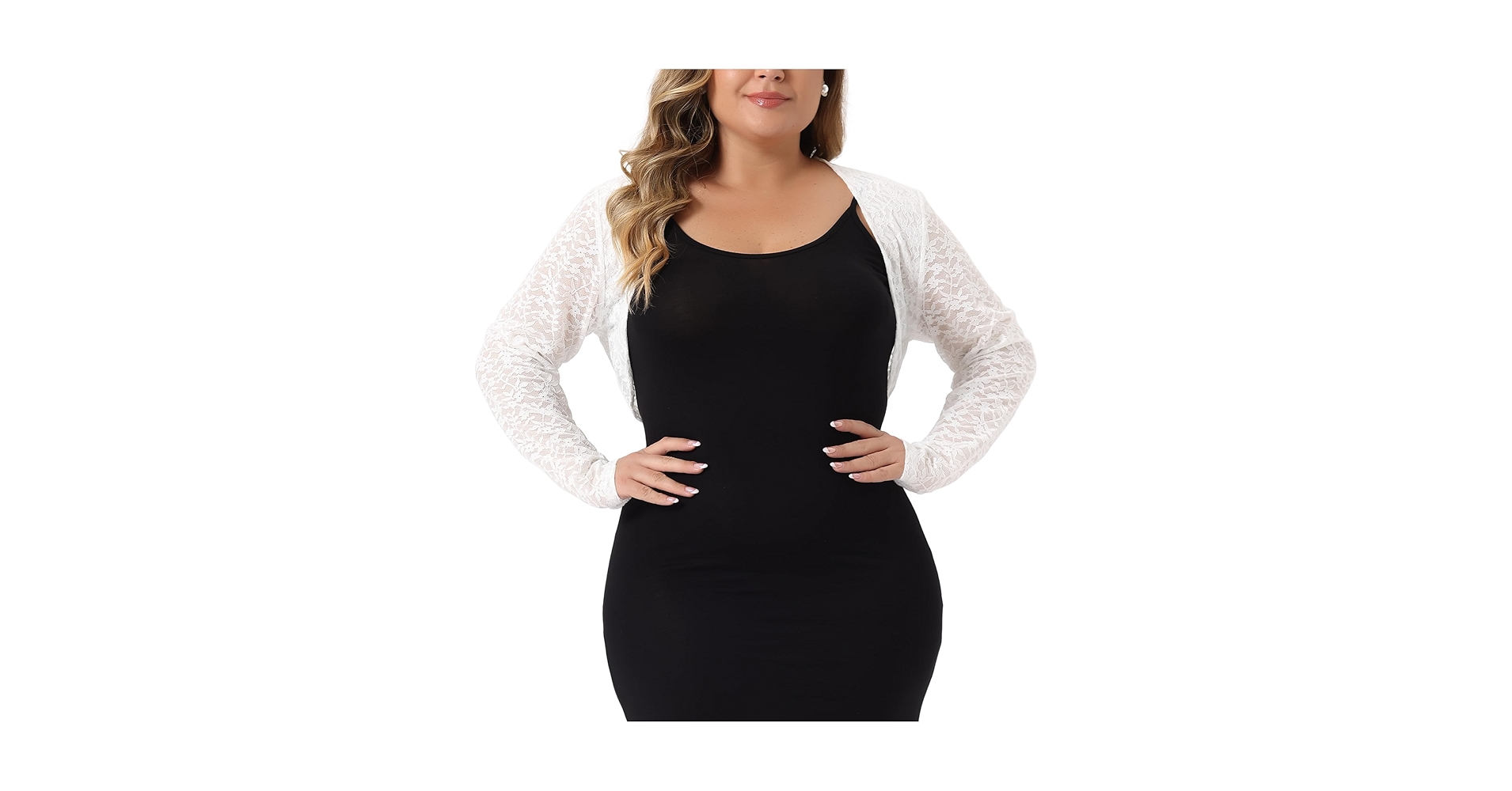 Agnes Orinda Plus Size Bolero Shrugs for Women Elegant Open