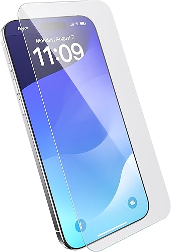 Speck Protector de pantalla de vidrio para iPhone 15 Pro Max, compatible con pantalla de 6.7 pulgadas iPhone 15 Pro Max, vidrio ultrafino,