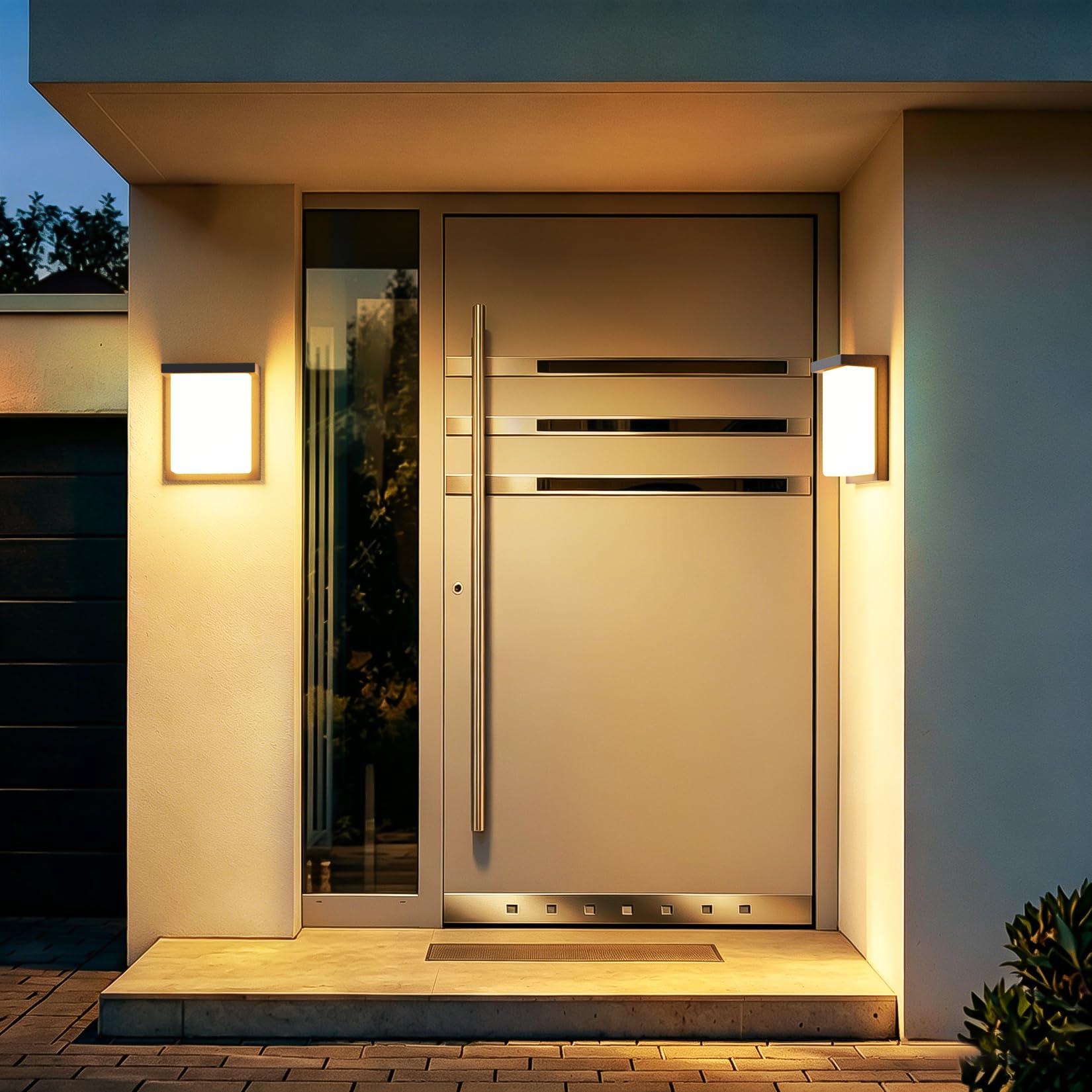 Klighten LED Applique extérieur 3000K, IP65 applique murale Noir