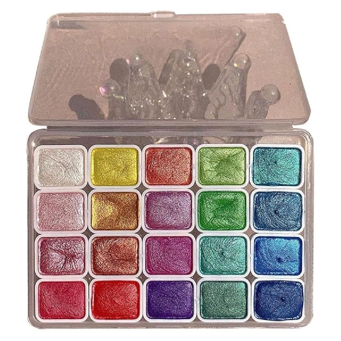 Forestey Shifting Watercolor Paint Set, 20 Colors, Metallic & Pearlescent Finish, Perfect for Artists & Painting Lovers