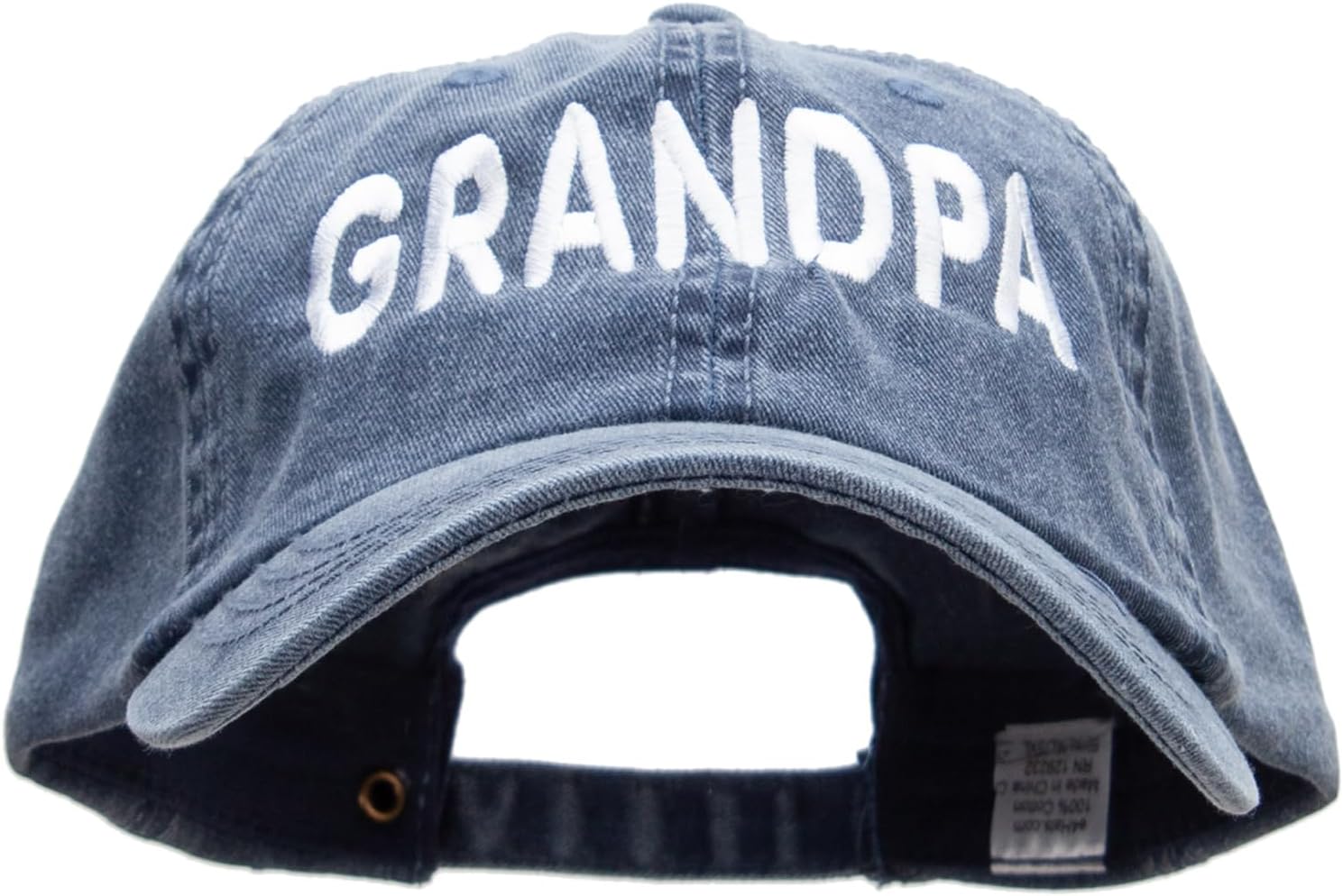 Grandpa Embroidered Big Size Washed Pigment Dyed Cap
