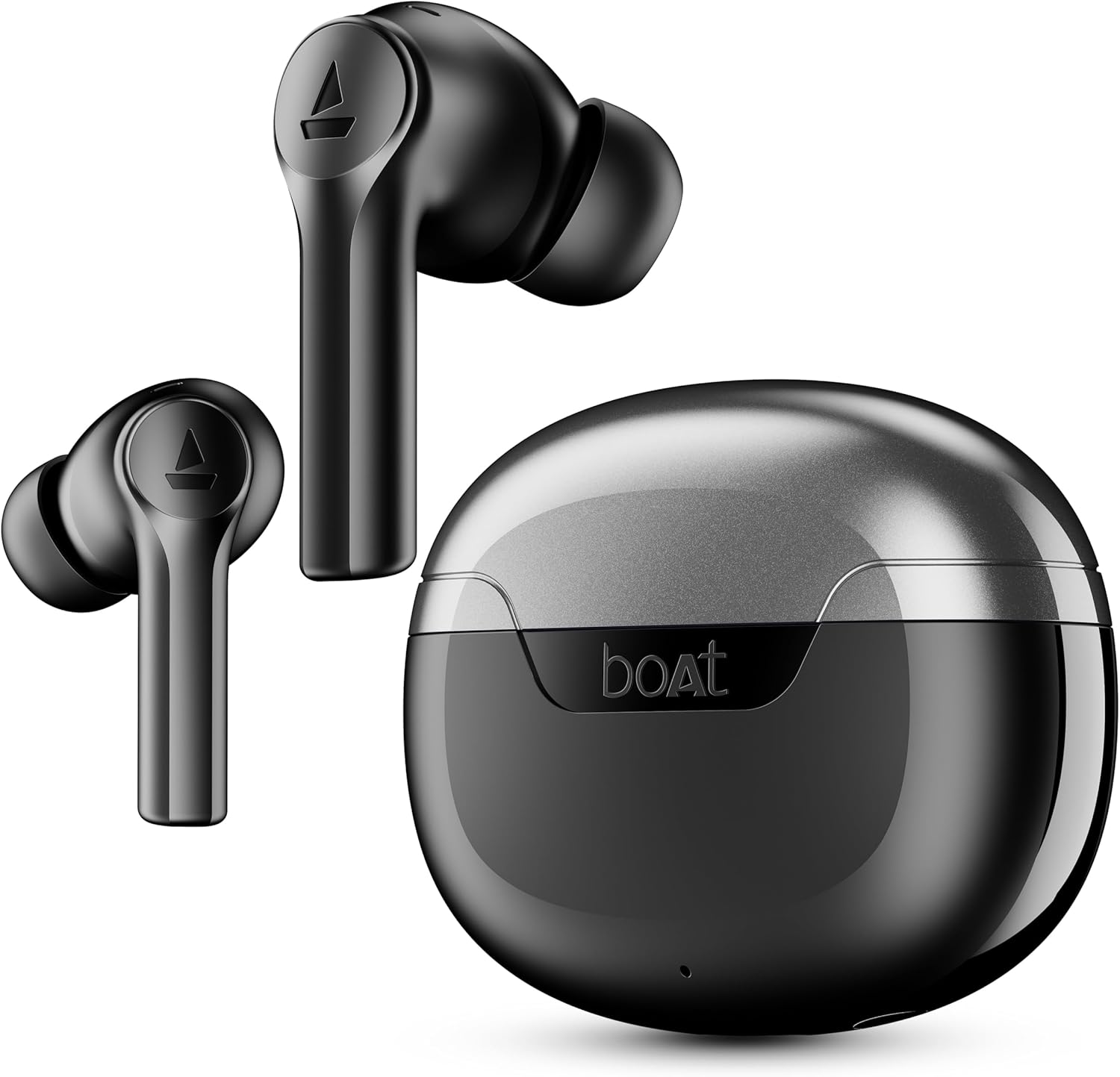 boAt Airdopes 300 TWS In-Ear Earphones with 4 Microphones AI-ENx™, Spatial Audio, 50 Hours Playtime, Multipoint Connection, ASAP™ Charging, Beast™ Mode, Hearing Aid App Support (Gunmetal Black)