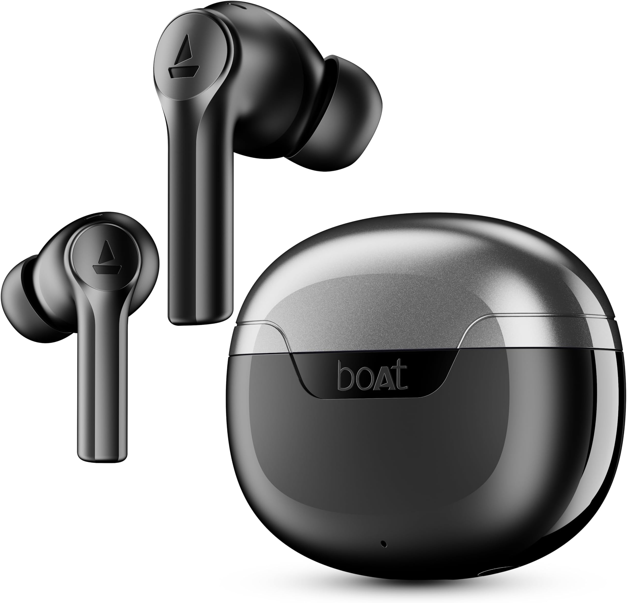 Airdopes 300, Cinematic Spatial Audio, 50HRS Battery, 4Mic AI ENx, Fast Charge, App Support, Low Latency, IPX4, v5.3 Bluetooth Earbuds, TWS Ear Buds Wireless Earphones with mic (Gunmetal Black)