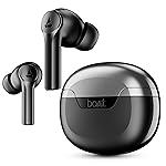 Boat Airdopes 300, Cinematic Spatial Audio, 50HRS Battery, 4Mic AI ENx, Fast Charge, App Support, Low Latency, IPX4, v5.3 Bluetooth Earbuds, TWS Ear Buds Wireless Earphones with mic (Gunmetal Black)