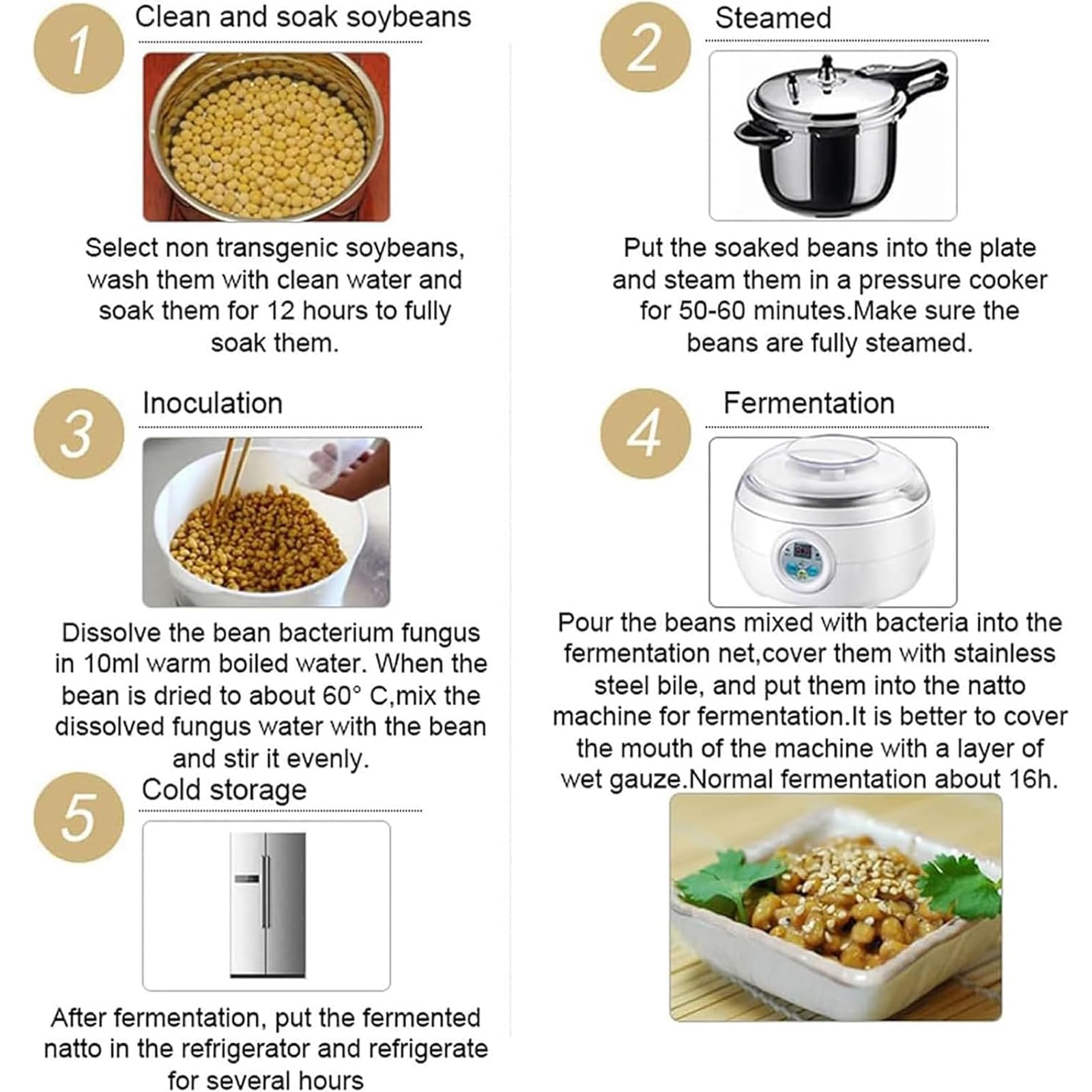 Automatyczny fermentor NATTO 1,5 l, elektryczny ekspres do jogurtu ze stali nierdzewnej, domowa maszyna do fermentacji wina ryżowego Natto, z wyświetlaczem LCD i inteligentną kontrolą czasu
