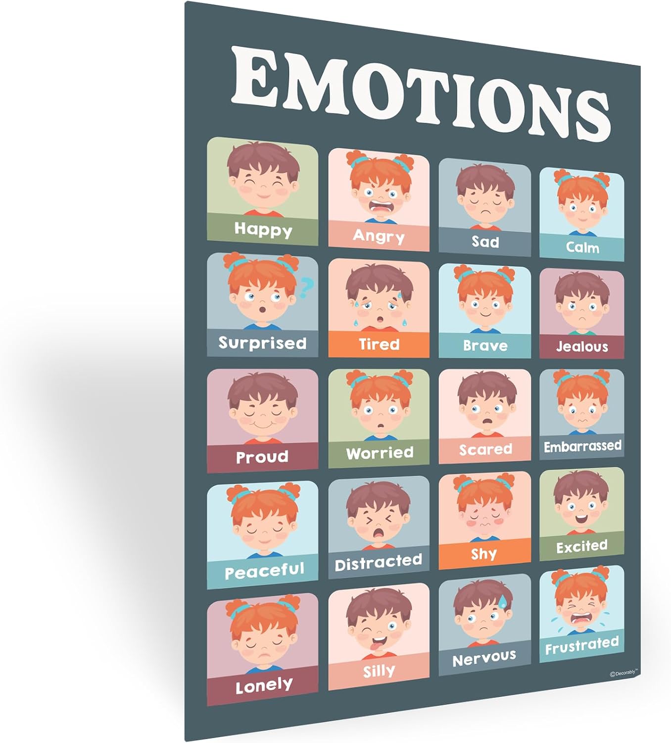 Decorably 20 Boho Educational Posters for Toddlers 1-5, 11x17in image 3