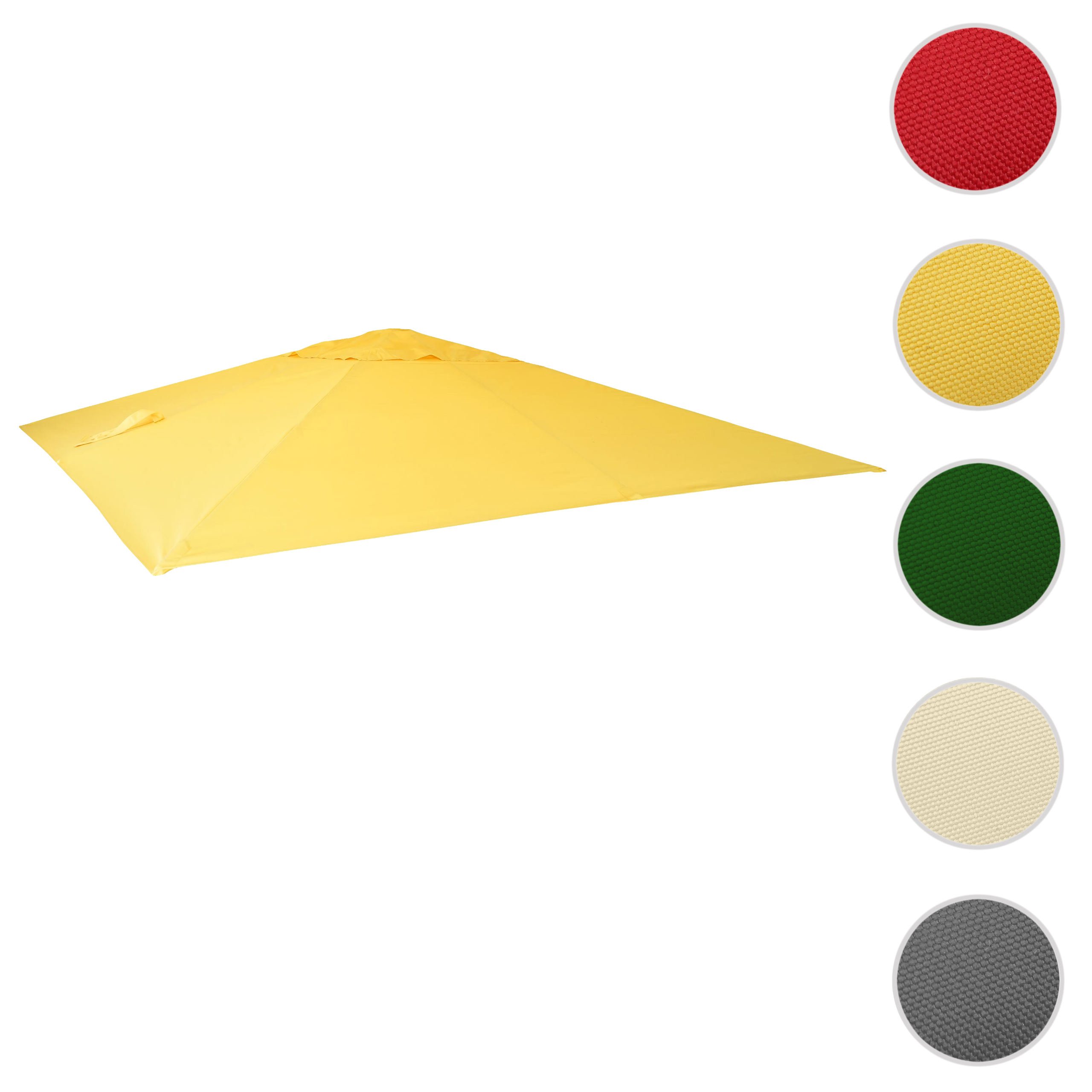 Mendler Toile pour Parasol de Luxe HWC-A96, 3,5x3,5m (Ø4,95m) 4kg - Jaune