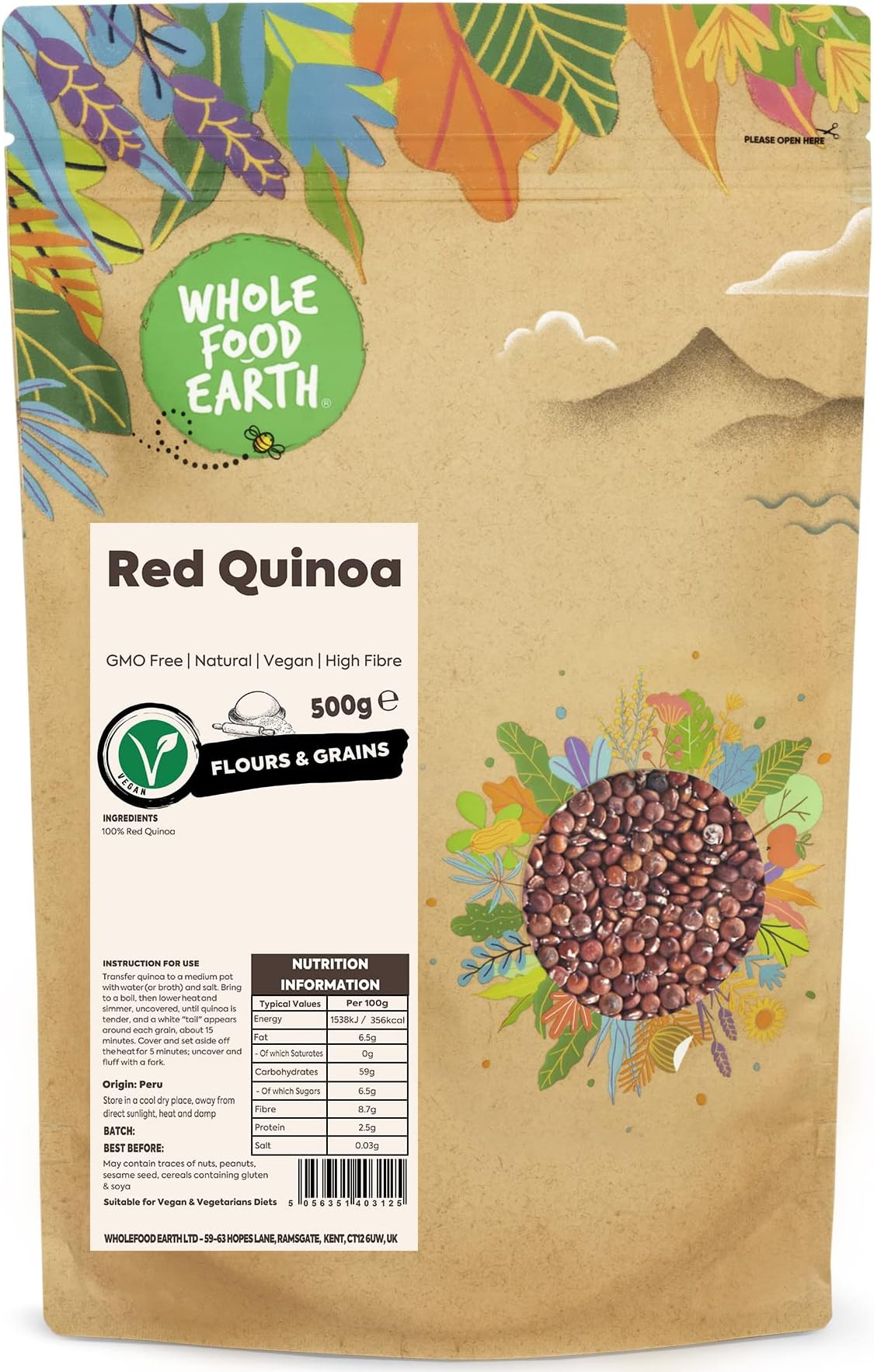 Whole Food Earth Red Quinoa 500 g