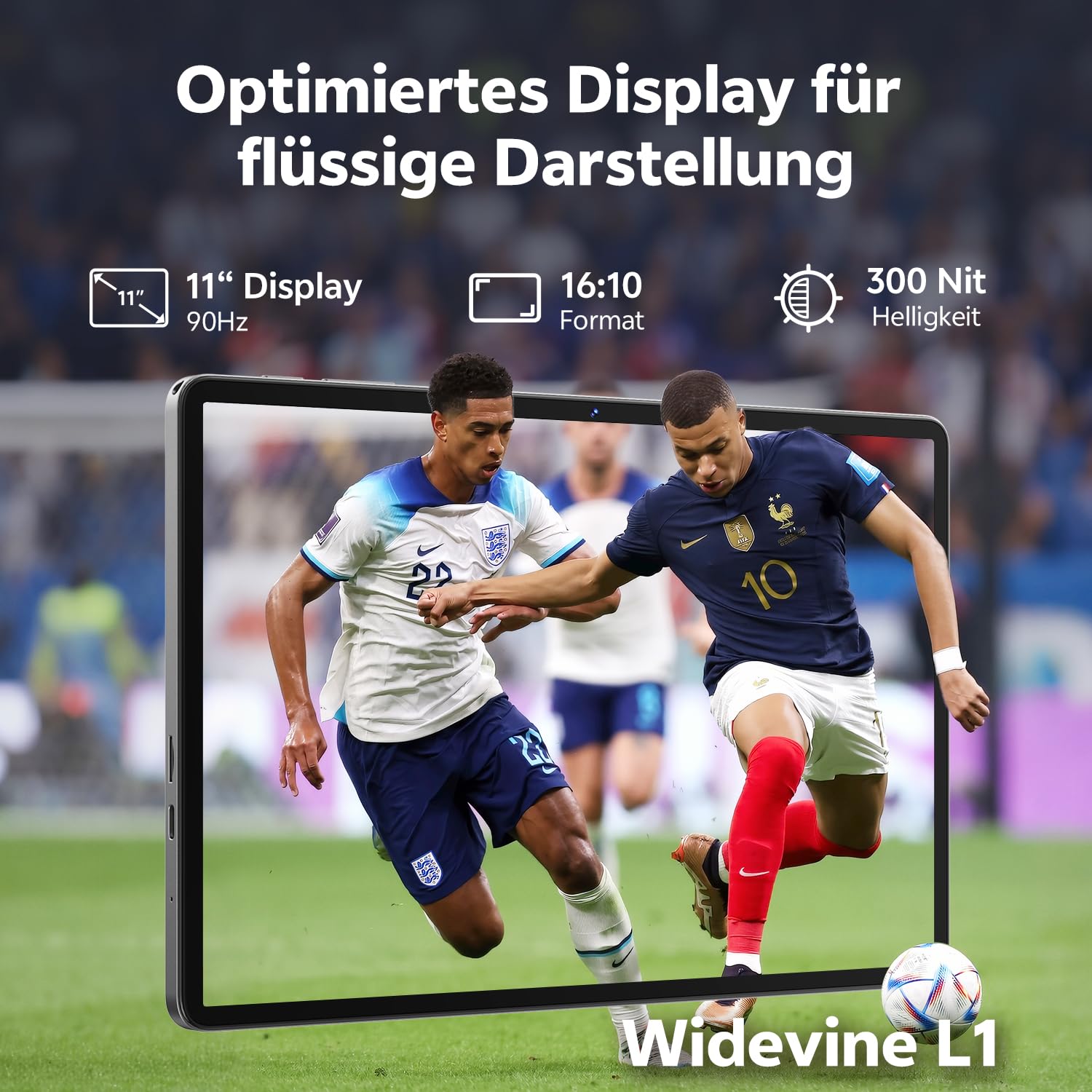 Blackview MEGA8 13 Zoll Tablet Android 16,36GB RAM 256GB ROM,90Hz 2K FHD Großes Display,4G LTE 5G WiFi Gaming Tablet PC,Octa Core T620,50MP 13MP Dual AI Camera,11000mAh Akuu,Face ID