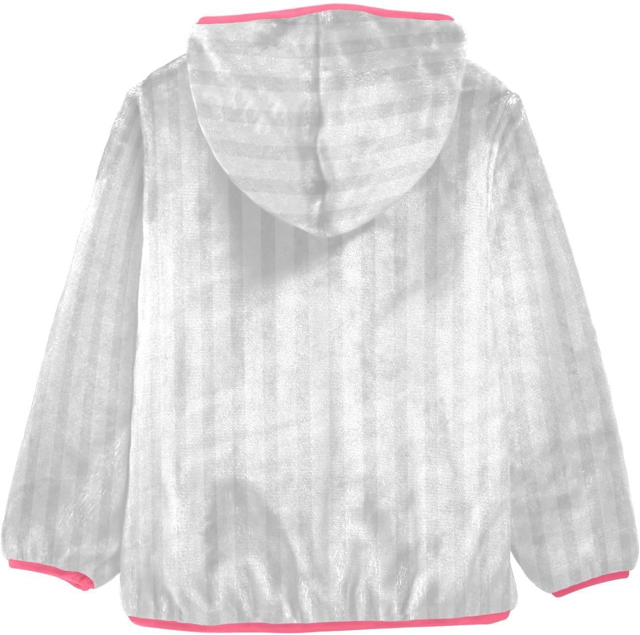 GuoChe Abstract White Gray Pinstripe Kid Fleece Jacket