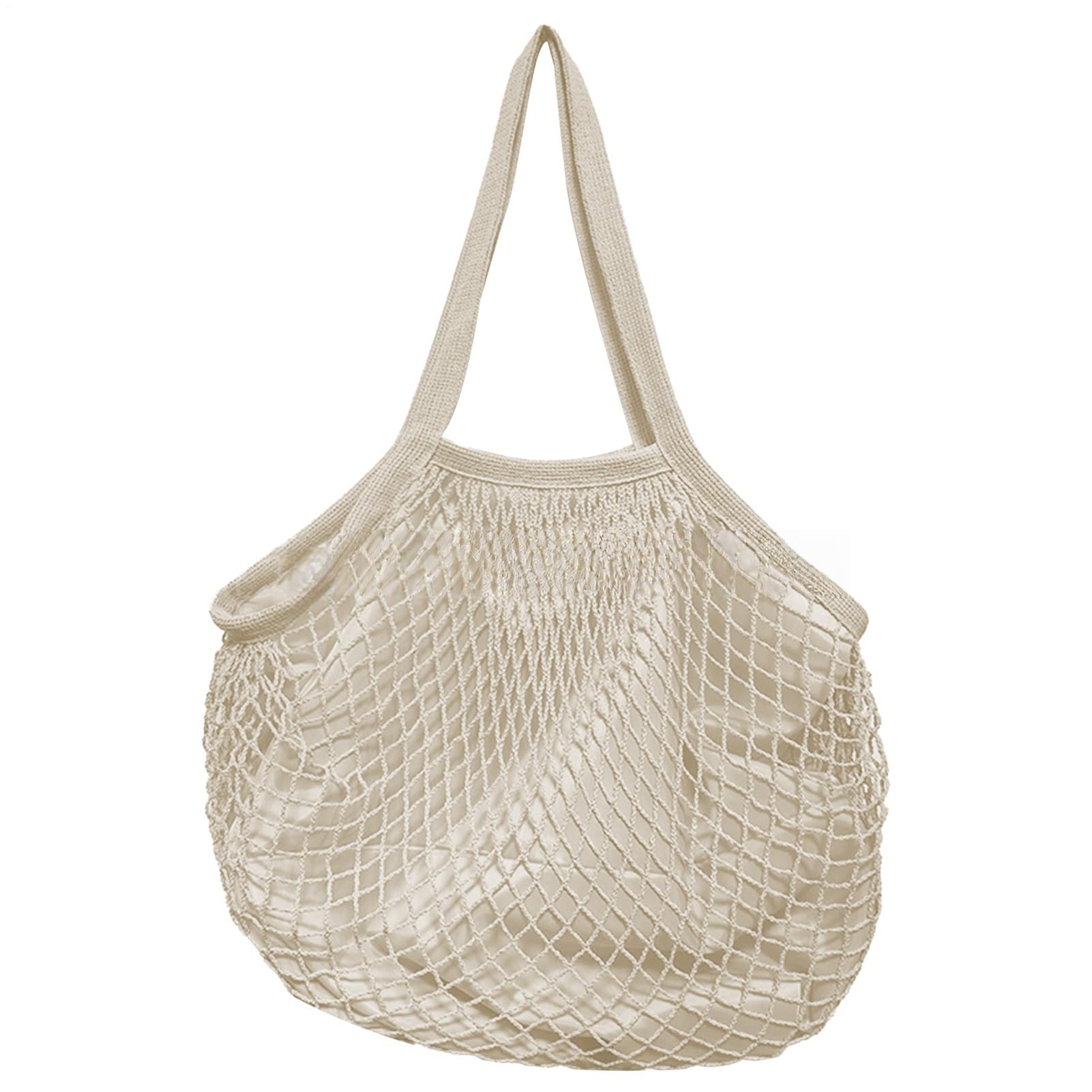 Bolsa de malla para compras y picnics, modelo elástico con forro interior 8