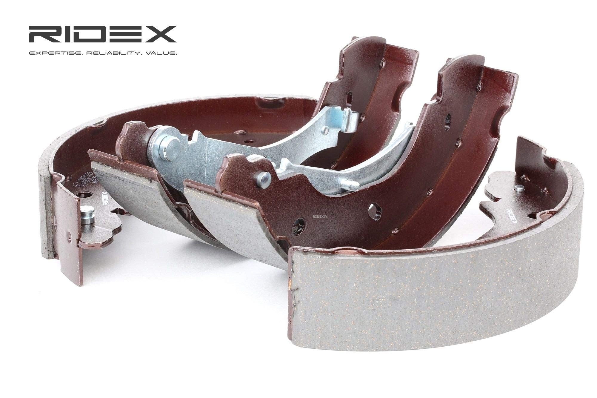 RIDEX 70B0059 Juego de zapatas de frenos Trasero sin accesorios con palanca Compatible con FORD Transit Mk6 Furgoneta V347, V348, FA