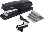 Amazon Basics Stapler Value Pack Including Staples and Staple Remover, 3 Pack, Black