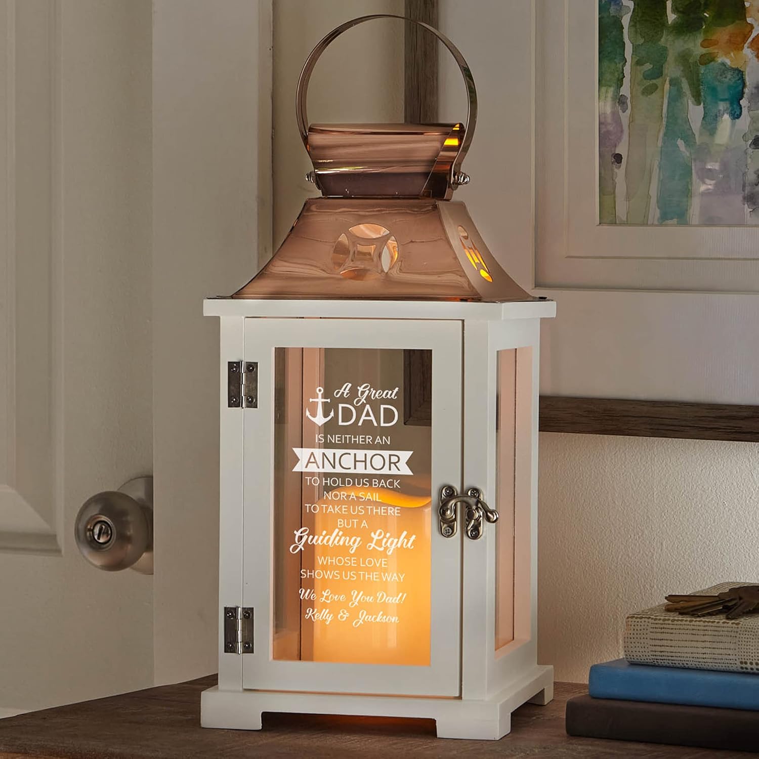 Let's Make Memories Personalized My Guiding Light Lantern - Dad - for Him - Father's Day