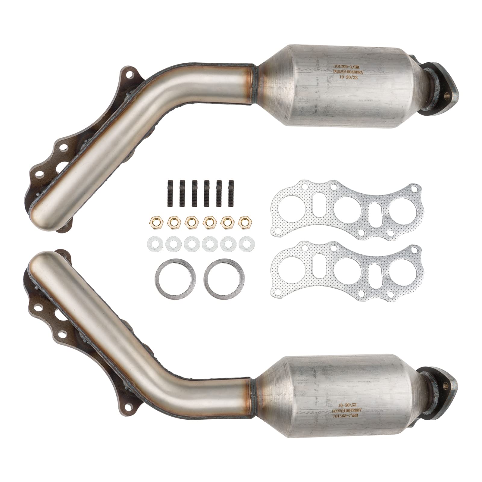 KAC2pcs High Flow Catalytic Converter Kit Compatible with 2005-2011 Tacoma 4.0L 2003-2009 4Runner 4.0L 2007-2009 FJ Cruiser 4.0L Direct-Fit Catalytic Converter, Replace 101340 101339(EPA Compliant)