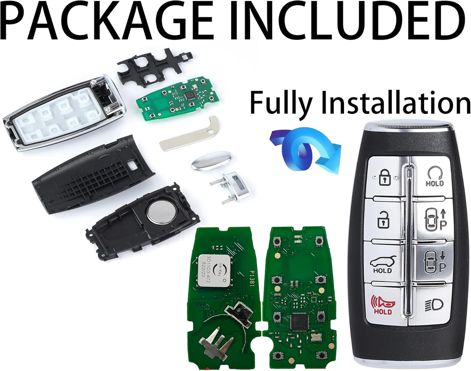 Smart Key for Hyundai Genesis GV80 2021, Alliskeys 8-Buttons Proximity Key Fob Replacement for Hyundai Genesis GV80 2021 TQ8-FOB-4F35 95440-T6011