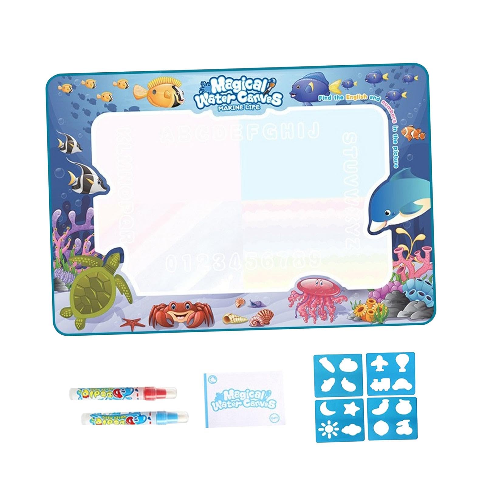 UJEAVETTE® Toy Water Painting Doodle Mat Portable Painting Writing Doodle Board for 3+ Kids S Undersea World