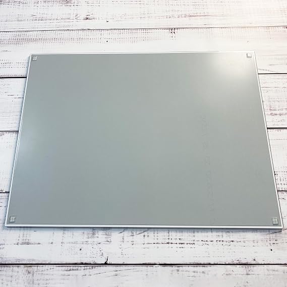 GLASSBOARD STUDIO Glass Craft Mat - Magnetic, Heat & Scratch Resistant - For Crafting, Cutting, Painting, Mixed Media Artwork - Grid Lines, Non-Slip Rubber Feet (Color Burst 13.5L x 18W)